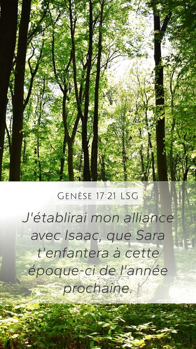 Genèse 17:21 LSG Bible Verse Image