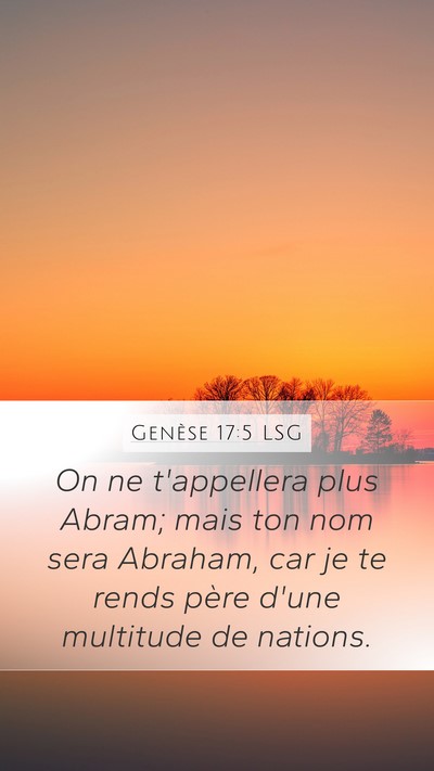 Genèse 17:5 LSG Bible Verse Image