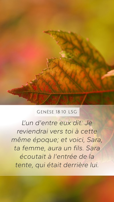 Genèse 18:10 LSG Bible Verse Image