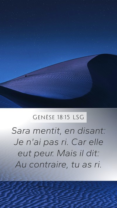 Genèse 18:15 LSG Bible Verse Image