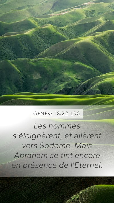 Genèse 18:22 LSG Mobile Phone Wallpaper - Les hommes s'éloignèrent, et allèrent vers - Mobile Bible Verse Wallpaper