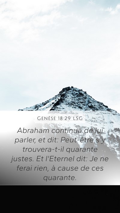Genèse 18:29 LSG Bible Verse Image