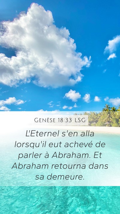 Genèse 18:33 LSG Bible Verse Image