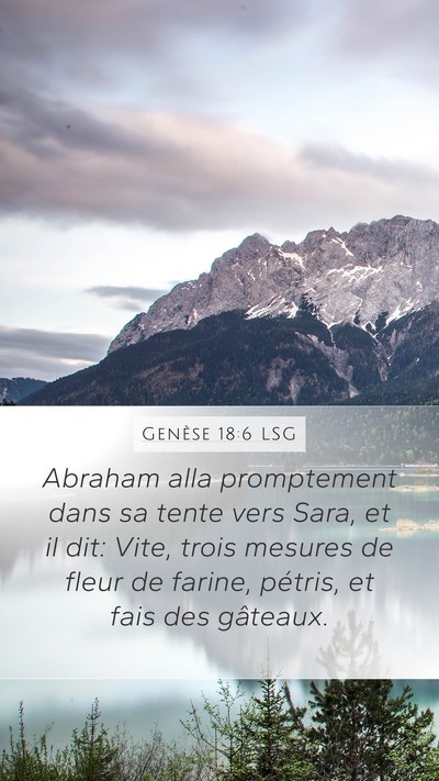 Genèse 18:6 LSG Bible Verse Image