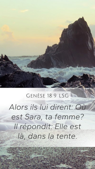 Genèse 18:9 LSG Bible Verse Image
