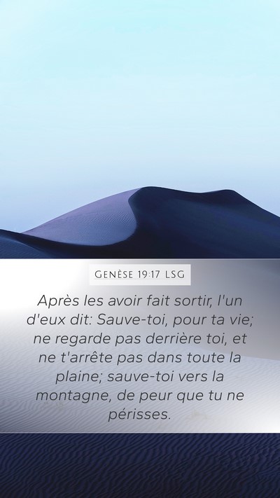 Genèse 19:17 LSG Bible Verse Image