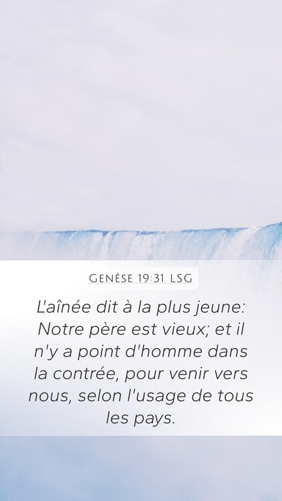 Genèse 19:31 LSG Bible Verse Image