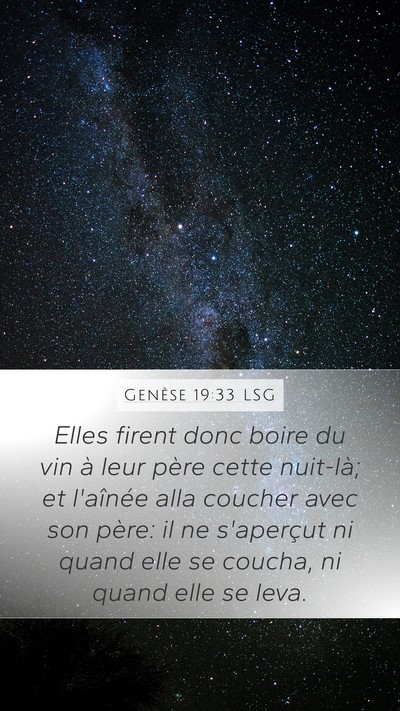 Genèse 19:33 LSG Mobile Phone Wallpaper - Elles firent donc boire du vin à leur père - Mobile Bible Verse Wallpaper