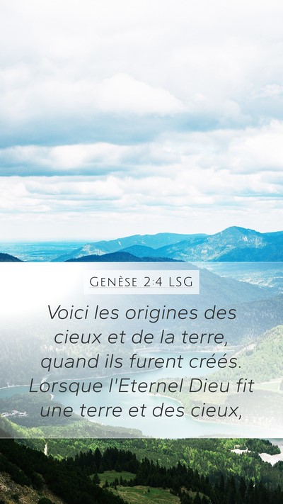 Genèse 2:4 LSG Bible Verse Image