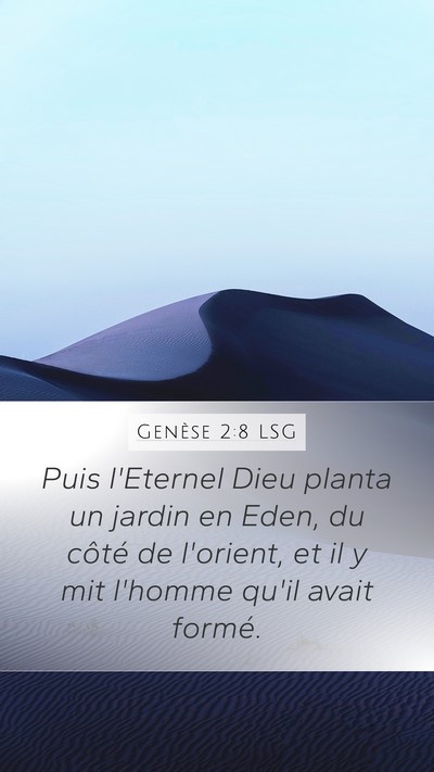 Genèse 2:8 LSG Bible Verse Image