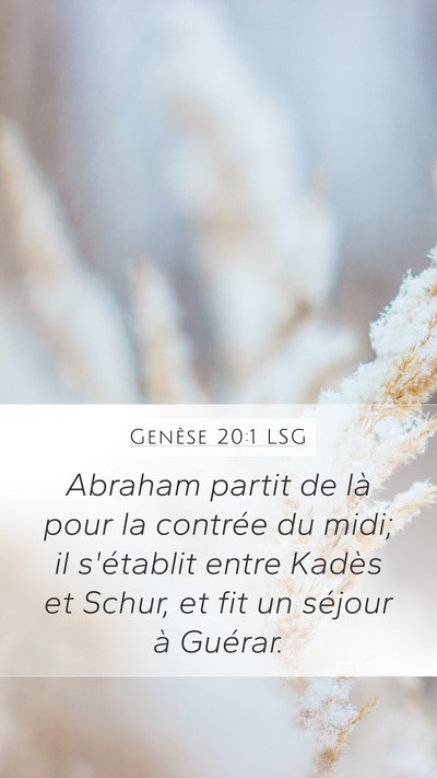Genèse 20:1 LSG Bible Verse Image