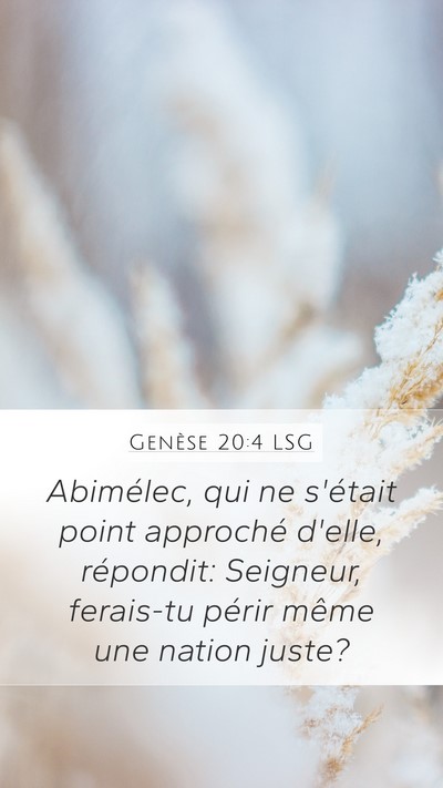 Genèse 20:4 LSG Bible Verse Image