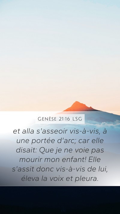 Genèse 21:16 LSG Bible Verse Image