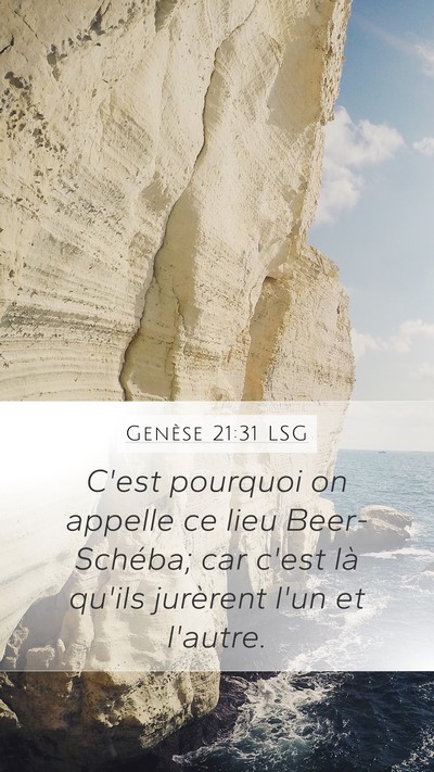 Genèse 21:31 LSG Bible Verse Image