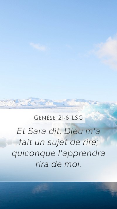 Genèse 21:6 LSG Bible Verse Image