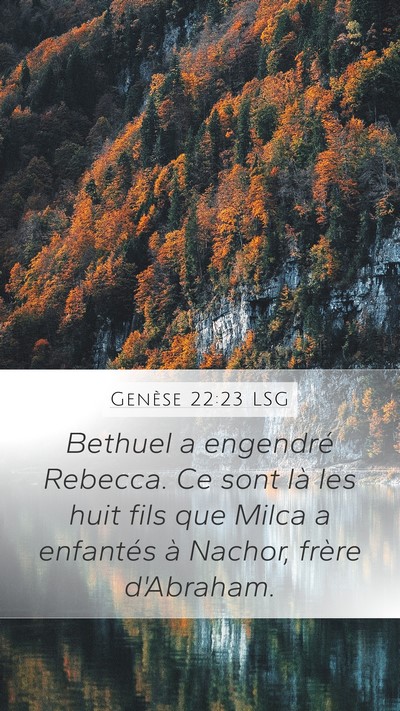 Genèse 22:23 LSG Bible Verse Image