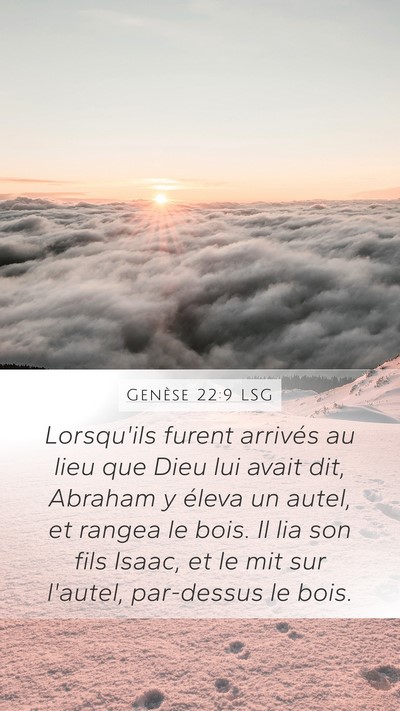 Genèse 22:9 LSG Bible Verse Image