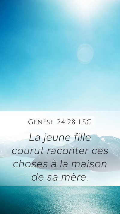 Genèse 24:28 LSG Bible Verse Image