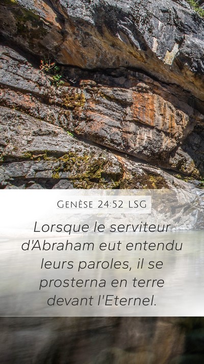 Genèse 24:52 LSG Bible Verse Image