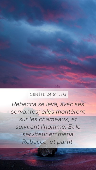 Genèse 24:61 LSG Bible Verse Image