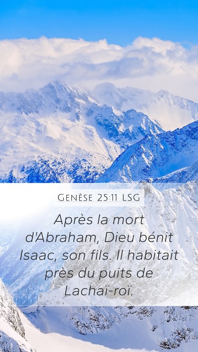 Genèse 25:11 LSG Bible Verse Image