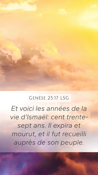 Genèse 25:17 LSG Bible Verse Image