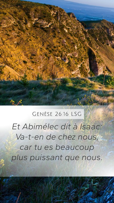 Genèse 26:16 LSG Bible Verse Image
