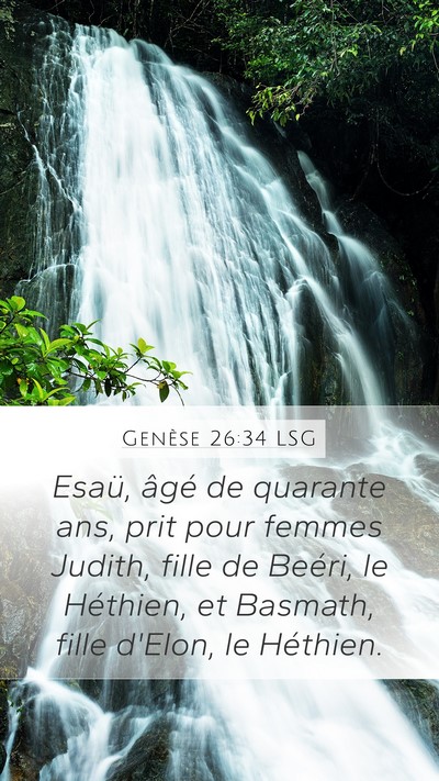 Genèse 26:34 LSG Bible Verse Image
