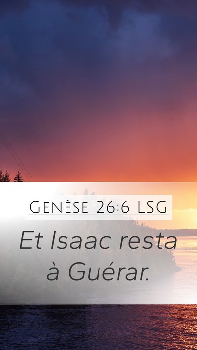 Genèse 26:6 LSG Bible Verse Image
