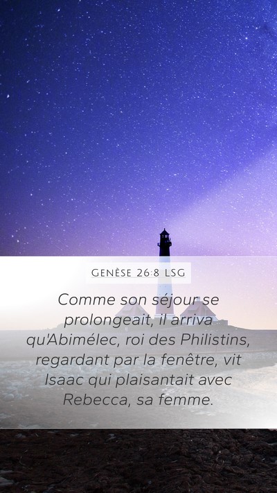 Genèse 26:8 LSG Bible Verse Image
