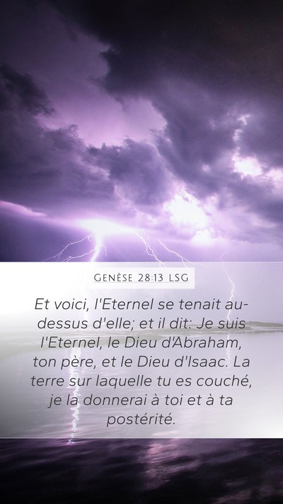 Genèse 28:13 LSG Bible Verse Image
