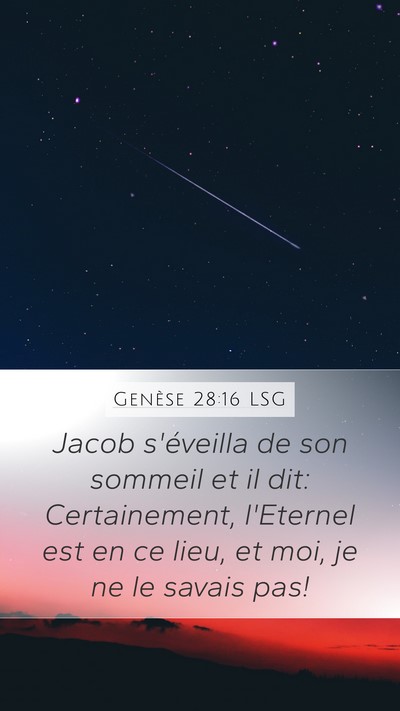 Genèse 28:16 LSG Bible Verse Image