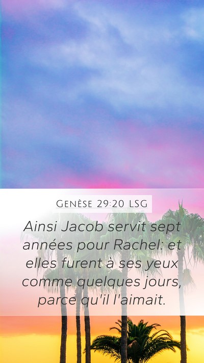 Genèse 29:20 LSG Bible Verse Image