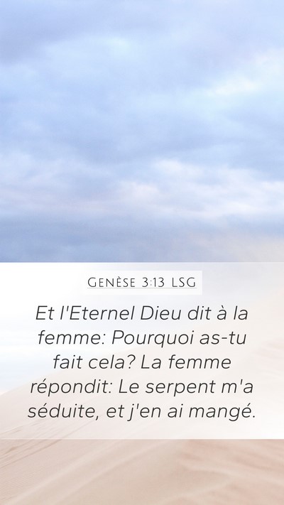 Genèse 3:13 LSG Bible Verse Image