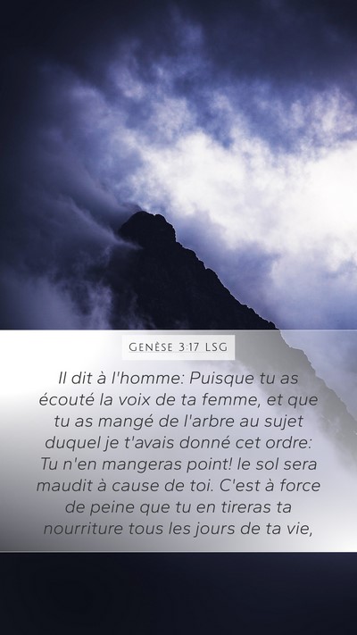 Genèse 3:17 LSG Bible Verse Image