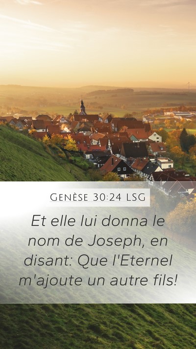 Genèse 30:24 LSG Bible Verse Image