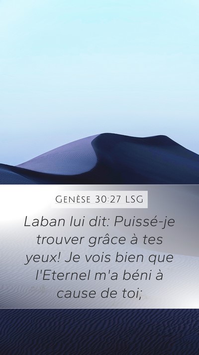 Genèse 30:27 LSG Bible Verse Image