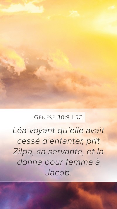 Genèse 30:9 LSG Bible Verse Image