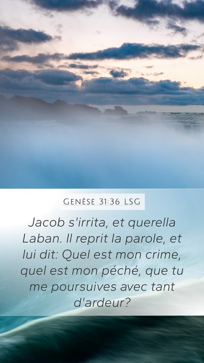 Genèse 31:36 LSG Bible Verse Image