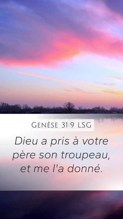 Genèse 31:9 LSG Bible Verse Image
