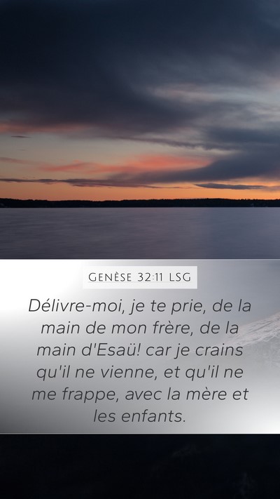 Genèse 32:11 LSG Bible Verse Image