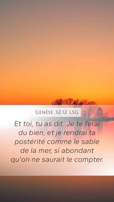 Genèse 32:12 LSG Bible Verse Image