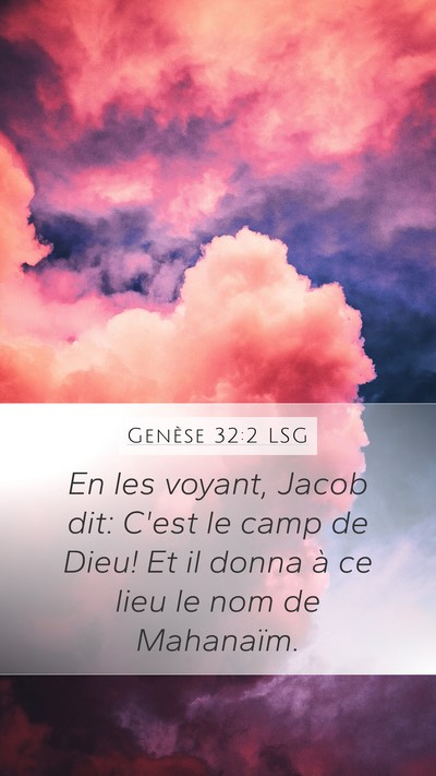 Genèse 32:2 LSG Bible Verse Image