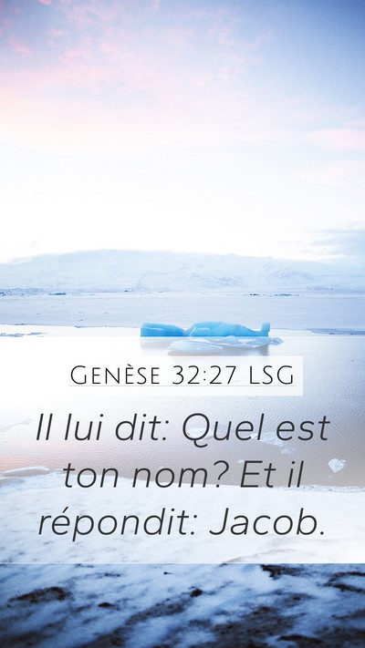 Genèse 32:27 LSG Bible Verse Image