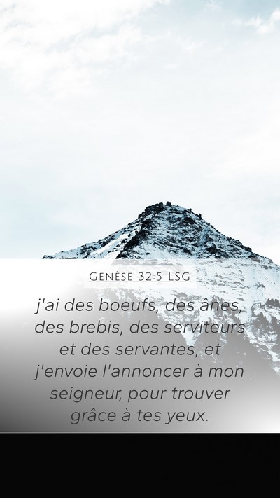 Genèse 32:5 LSG Bible Verse Image