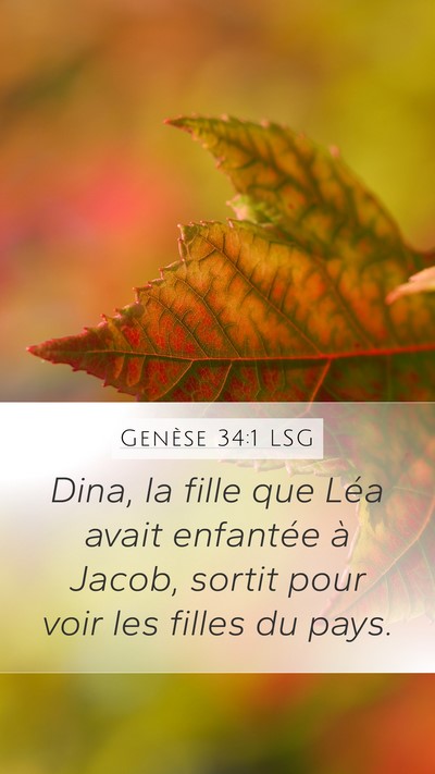 Genèse 34:1 LSG Bible Verse Image