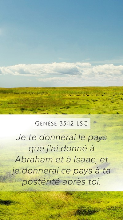 Genèse 35:12 LSG Bible Verse Image