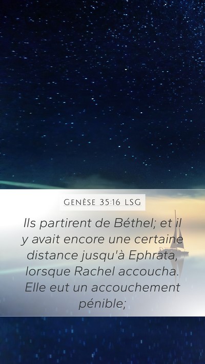 Genèse 35:16 LSG Bible Verse Image