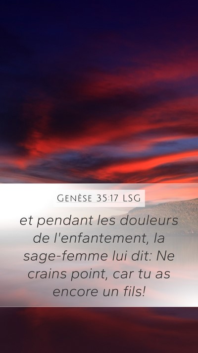 Genèse 35:17 LSG Bible Verse Image