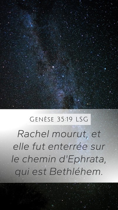 Genèse 35:19 LSG Bible Verse Image